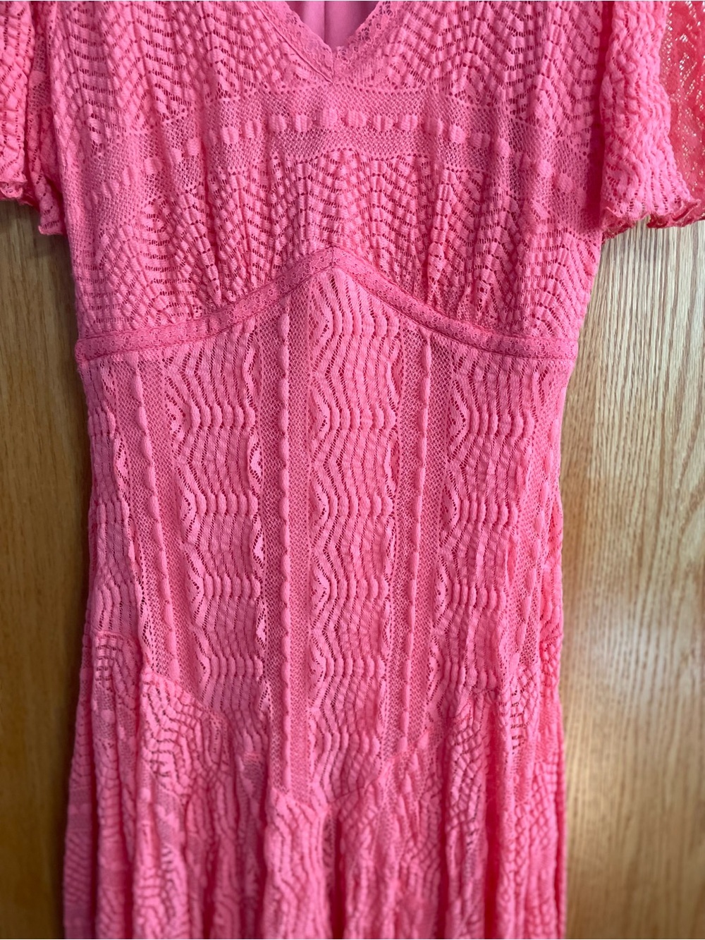 Rabbit Rabbit Rabbit Coral Lace Midi Dress - Picture 4 of 9